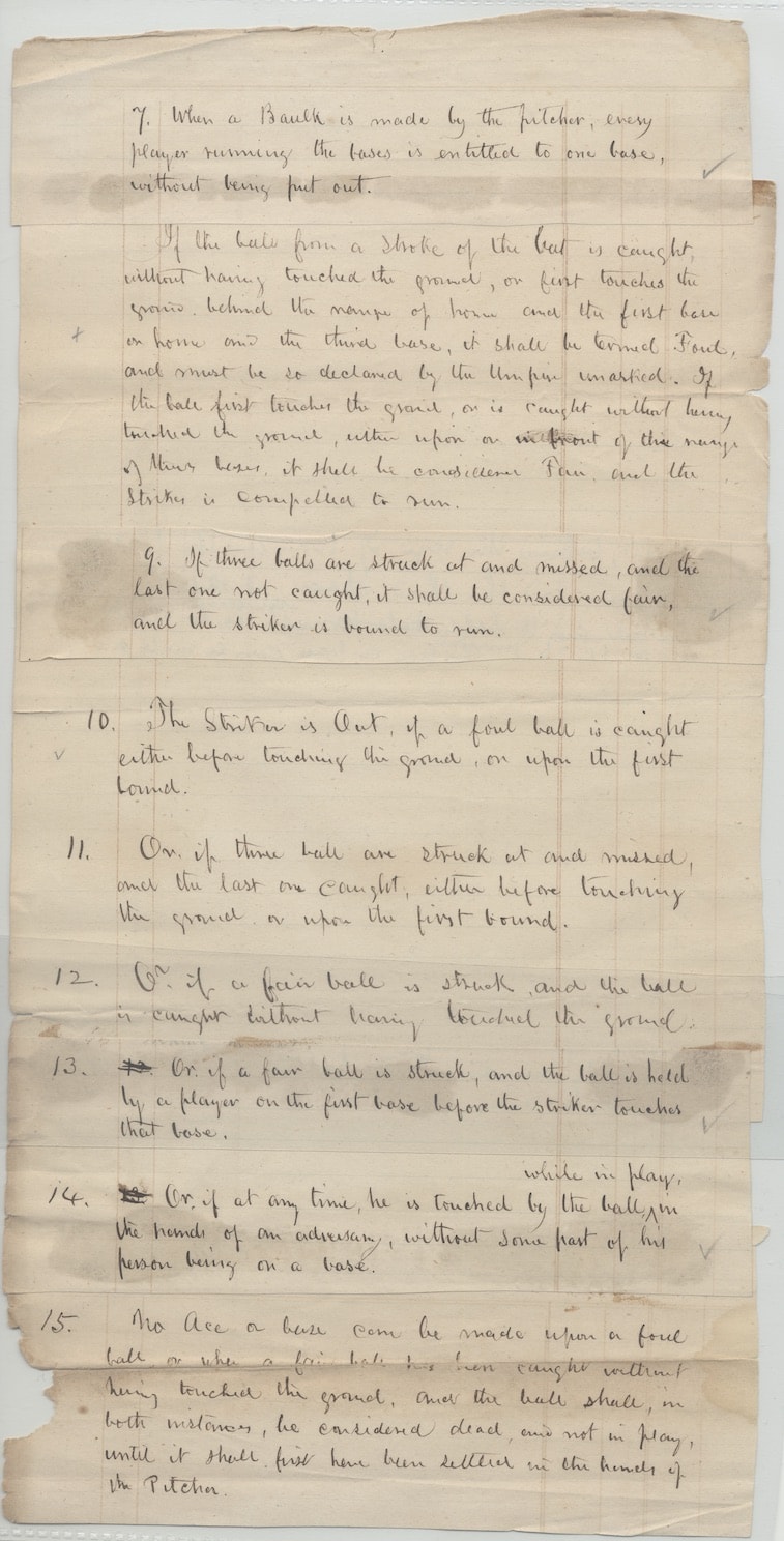 The Laws of Baseball as written by Doc Adams